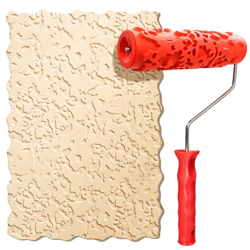 Nichiyo 7'' Texture Roller DIY Decorative Art Pattern Paint Roller Rubber Roller for Walls, Furnitures and Floors Decoration(EG323T) - color: EG323T