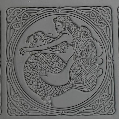 Mermaid Clay Texture Roller 4" for Polymer Clay - color: Mermaid Roller