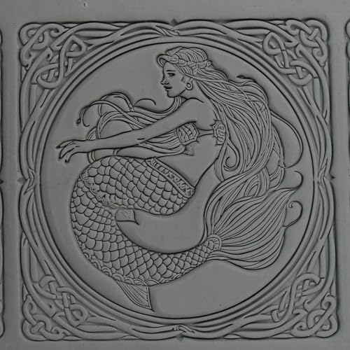 Mermaid Clay Texture Roller 4" for Polymer Clay - color: Mermaid Roller