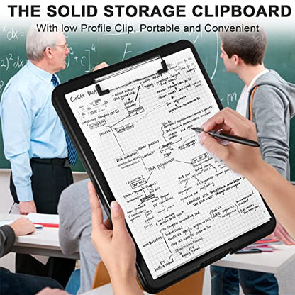 Mimorou 20 Pcs Clipboard with Storage,9.5 x 13.5 Inch Plastic Heavy Duty Foldable Clip Board with Pen Holder Low Profile Clipboard for Nurse Teacher Classroom Office Back to School Supplies