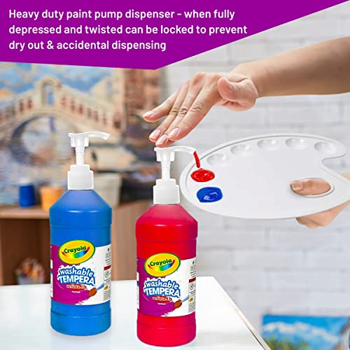Kids Painting Set, Washable Paint for Kids with Pump Dispenser, Non Toxic Washable Finger Paints 16 oz Each Toddler Painting Supplies Gifting Bundle for Classroom - color: Paint with Paint Pumps