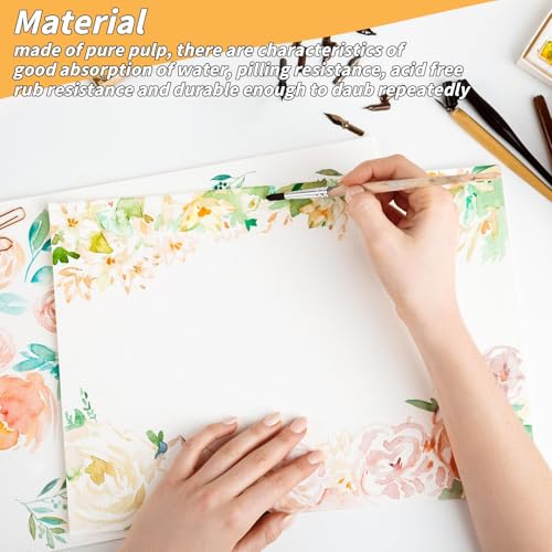 150 Sheets Cotton Watercolor Paper Bulk -230GSM Art Paper-8.5 x 11 inch Painting & Craft Paper, Finger Paints, Watercolor, Tempera, Drawing, Art Room & Home School Crafts - style: 8.5x11in-110LB/230GSM