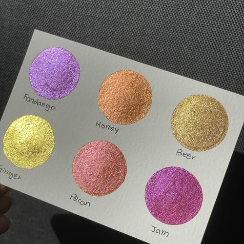 IUILE Handmade Watercolor Paints - Fell In Love Half Pan Set (6 colors) - color: Fell In Love