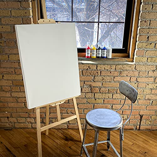 milo Stretched Artist Canvas | 24x36 inches | 4 Pack | 1.5” inch Thick Gallery Profile | 11 oz Primed Large Canvases for Painting, Ready to Paint Art Supplies for Acrylic, Oil - size: 24" x 36" Pack of 4