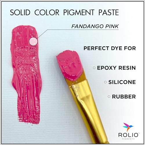 Rolio Pink Pigment Paste for Epoxy Resin – French Rose, 2oz Jar – Opaque Pink Epoxy Colorant, Resin Dye Paste, High-Intensity Pigment Paste for Art, Jewelry, Crafts, Tumblers & DIY Projects - color: French Rose