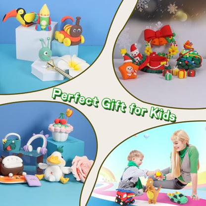 EDIFON Air Dry Clay Kit, 36 Colors Modeling Clay with Tools, Ultra Light, Safe and Non-Toxic, Ideal Gift for Kids (36 Colors+ Tools) - color: 36