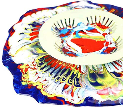 Acrylic Pouring Strainers,12 Pcs Acrylic Paint Pouring Strainers Plastic Flower Strainers Silicone Pouring Drain Basket for DIY Pouring Acrylic Paint and Creating Unique Patterns Art Supplies