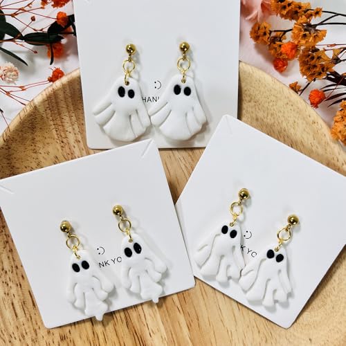 Xaekicr Halloween Ghost Polymer Clay Cutters – 3 Pcs Spooky Clay Cutters for Earrings and DIY Crafts, Polymer Clay Tools for Jewelry Making - color: X color