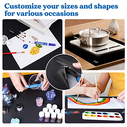 LET'S RESIN Extra Large Silicone Mat for Crafts,36''x24''Nonstick &Nonskid Heat-Resistant Silicone Crafts Mat, Easy Clean&Store Multipurpose Silicone Mat for Resin, DIY Art,Paint, Clay - size: 36''x24''