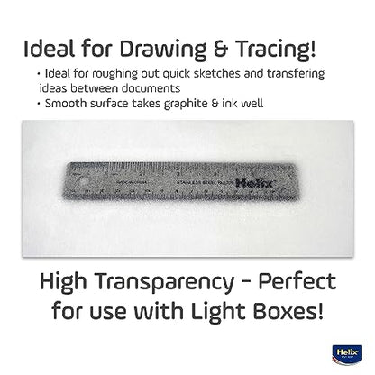 Maped - Helix Sketch & Tracing Paper 50 Yard Roll - 18 Inch - Artistic Sketching - High Transparency - Perfect for Light Boxes and Precise Tracing - Smooth Surface, Versatile Medium Compatibility