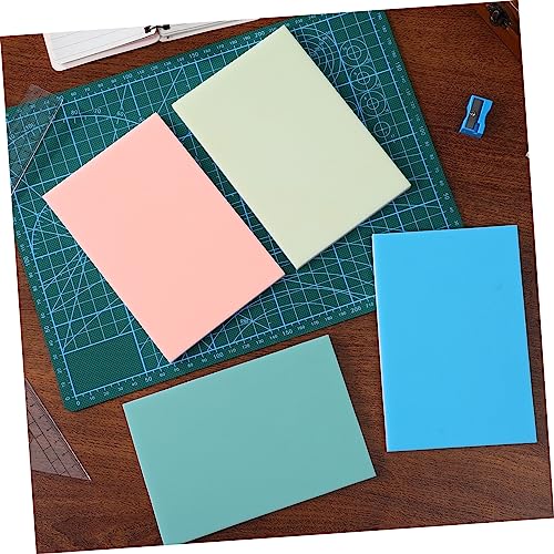 4pcs Double Layer Stamp Carving Blocks Soft Rubber Printmaking Kit for Crafts for Scrapbooking Invitations and Creative Projects