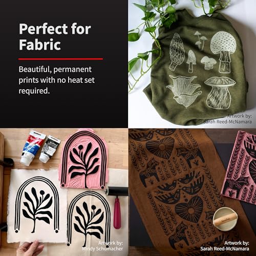 Speedball Fabric Block Printing Ink, 2.5-Ounce, Violet - Print on Textiles & Paper - Made in USA - color: Violet, size: 2.5 fl oz