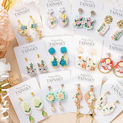 TAINSKY Polymer Clay Cutters - 22 Shapes Frame Clay Cutters, Boho Polymer Clay Cutters for Earrings Jewelry Making, Window Clay Cutters for Polymer Clay Jewelry. (Style-A) - color: Frame Set