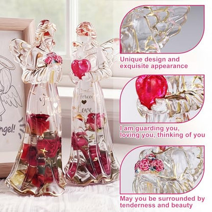 LET'S RESIN 2pcs Angel Figurines Resin Molds, Angel Silicone Molds for Preserved Flowers, DIY Resin Art, Gift for Woman-Retirement/Mother's Day - size: Middle