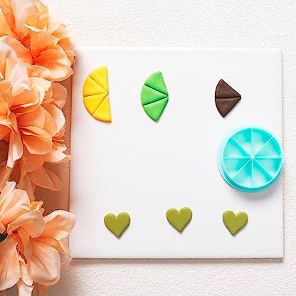 TAINSKY Color Recipe Wheel Polymer Clay Cutter Tool, Polymer Clay Recipe Cutter Guide