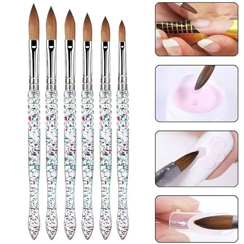 11Pcs Nail Art Brush Set, Acrylic Nail Brushes & Fine Detail Liner Brushes, Professional Nail Art Tools for Gel Polish, Acrylic Nails, French Manicure, Intricate Designs & Salon DIY Manicure - color: 11Pcs Art Brushes