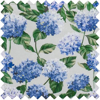 Hobby Gift Medium Sewing Box Organiser, Fabric Covered Storage Box with Handle, Internal Tray, Pin Cushion and Pocket for Sewing, Quilting and Knitting Supplies - color: Blue Hydrangea