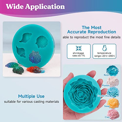 LET'S RESIN Bundle Set of 30A Silicone Molds Making Kit and 10A Super Elastic Silicone Mold Making Kit