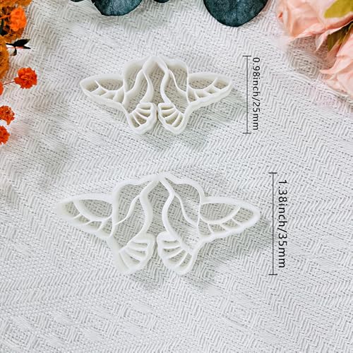 Xaekicr Hummingbird Polymer Clay Cutters – 4 Pcs Clay Cutters for Polymer Clay Jewelry, Bird Shape Clay Earring Cutters, DIY Clay Tools for Earrings and Crafts - color: L color