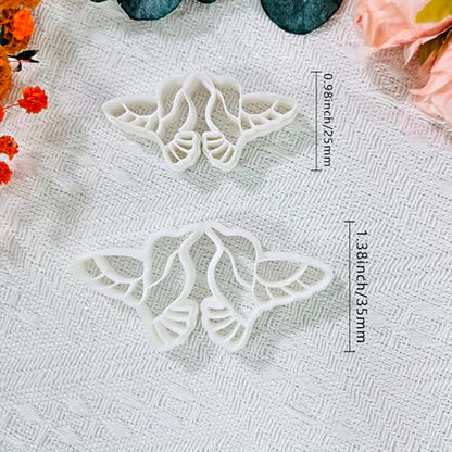 Xaekicr Hummingbird Polymer Clay Cutters – 4 Pcs Clay Cutters for Polymer Clay Jewelry, Bird Shape Clay Earring Cutters, DIY Clay Tools for Earrings and Crafts - color: L color