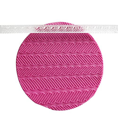 Rengue Acrylic Rolling Pin with 28 Patterns, Compliant Material, Comfortable Grip, 16 X 1 Cm, Lightweight for Dough and Pastry Acrylic Rolling Pin with 28 Patterns, Nan Kitchen (#14) - size: 52003 stripes