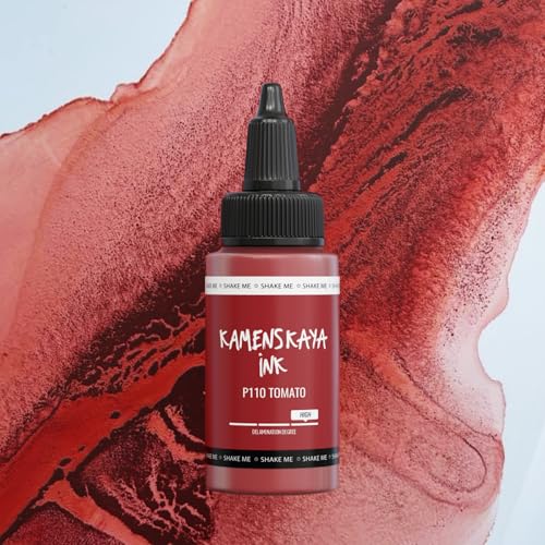 KAMENSKAYA Delaminating Alcohol Inks - Self-Splitting Alcohol Ink P-110 'Tomato' - 1 fl oz (30 ml) - color: P-110 'Tomato'