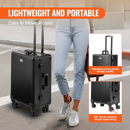 VEVOR Makeup Train Case Professional Makeup Storage Organizer Box Make Up Carrier for Women and Girls - style: Makeup Case With Stand