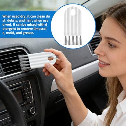 2PCS Flexible Gap Brush Multi-Use Crevice Cleaning Tool Keyboard, Dishwasher Air Gap Cleaning Tool for Cup Lids, Bottle Cap Grooves, Cushion Combs & Tight Spaces, White