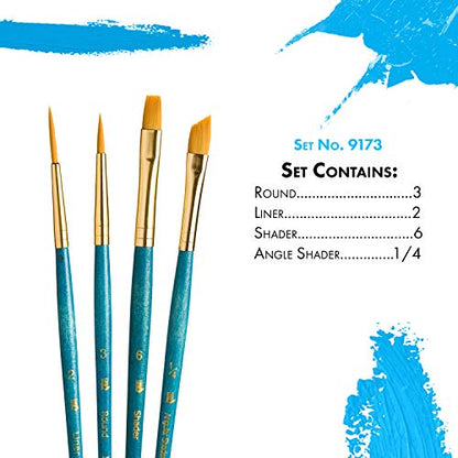 Princeton RealValue Paintbrush, Blue - style: Set-9173