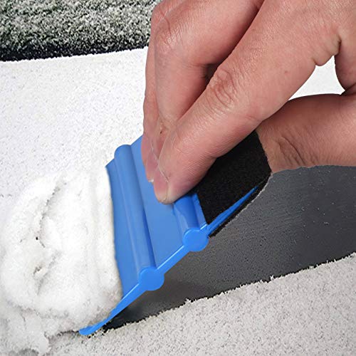 Durable Black Felt Edge Vinyl Squeegee Tool 4-Inch (Pack of 3) | Car Vinyl Film Wrapping Decal Window Tint Work, Professional Scratch Free Squeegee - color: Blue-1