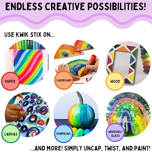 The Pencil Grip Kwik Stix Tempera Paint, Pastel Tones, 10 Colors - size: 10 Count (Pack of 1)