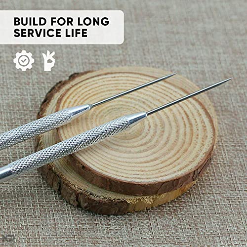 4 Pcs Pottery Needle Tool – 6.3 Inches Needle Tools for Clay, Durable Stainless Steel Tips, Non-Slip Grip & Protective Sleeve – Easy to Clean for Ceramics, Sculpting, DIY Craft & Detailed Carving