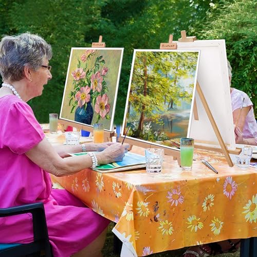 Miratuso Painting Easel, Folding Wooden Tabletop Easel Stand Holds Highest to 22" Canvas, Portable Desktop Easel Suitable for Artists, Beginners, Students - style: Single