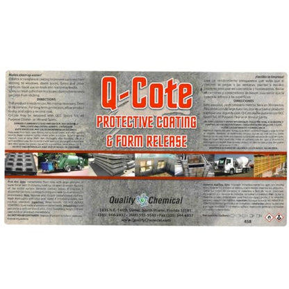 Quality Chemical Q-Cote - Paraffin-based Concrete Form Release Agent for Stone, Garden Walk Maker, Stepping Stone Molds, Stamped Concrete Molds - 128 oz (Pack of 1)