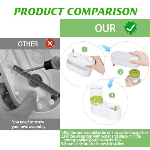 Painting Station, Paint Brush Cleaner (Pre-Assembled) and Silicone Painting Mat 20" X 16" Silicone Art Mat with 10 Paint Brushes for Artist Kids Adults Birthday Gifts (Green) - color: Green