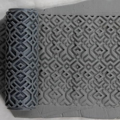 Arrow Weave Clay Texture Roller 4" for Polymer Clay - color: Arrow Weave Roller