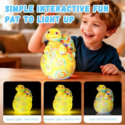 Paint Your Own Turtle Lamp Kit, Arts and Crafts for Kids Ages 8-12, DIY Turtle Toys Tap Night Light, Arts and Crafts for Kids 4-6, Paint Kit Birthday Gifts for Girls Boys Ages 3 4 5 6 7 8 9 10 11 12+ - color: Turtle
