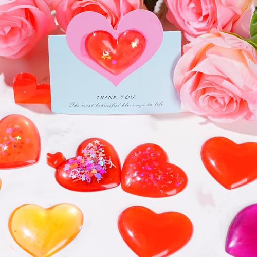 HOVEOX 2 Pieces Heart Shape Resin Molds Heart Shape Epoxy Molds Heart Silicone Molds for Resin Heart Resin Molds for Craft Making (2)