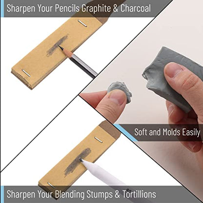 Mr. Pen- Blending Stumps for Drawing, 33 Pack | Tortillions Paper Art Blenders with Sandpaper Sharpeners, Pencil Extension Tool, Kneaded Eraser & Rub Sponge - size: 33 Pack