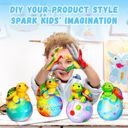 Paint Your Own Turtle Lamp Kit, Arts and Crafts for Kids Ages 8-12, DIY Turtle Toys Tap Night Light, Arts and Crafts for Kids 4-6, Paint Kit Birthday Gifts for Girls Boys Ages 3 4 5 6 7 8 9 10 11 12+ - color: Turtle