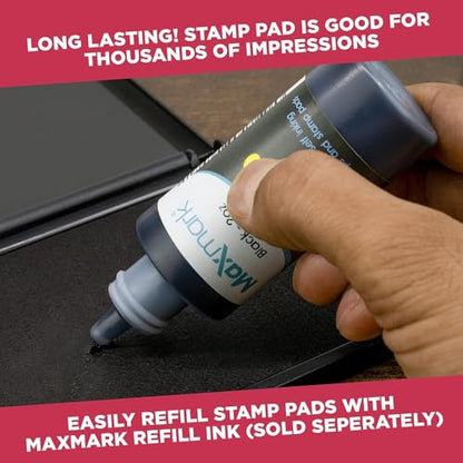 Large Premium Gray Ink Stamp Pad - 5" by 7" - Quality Felt Pad - Case with Closing snap - color: Gray, size: 5" x 7"