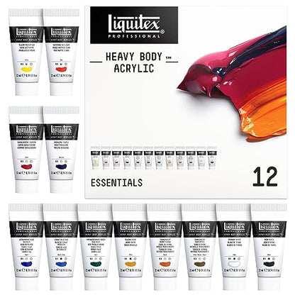 Liquitex Professional Heavy Body Acrylic Paint, 12 x 22ml (0.74-oz), Essentials Set - style: Essentials Set 12 x 22 (0.74-oz)