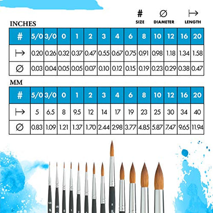 Princeton Aqua Elite, Series 4850, Synthetic Kolinsky Watercolor Paint Brush,Round, 8