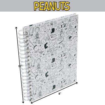 Peanuts Gang Sketchbook for Kids with Washable Markers, 86 Blank Pages Spiral Bound, Snoopy - color: Peanuts Gang