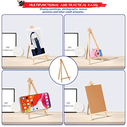 30 Pack Tall Wood Easels Tabletop Display Easels Art Craft Painting Easel Stand Wooden Triangle Painting Easel Arts Crafts Tripod Easels for Artist Adults Students (7.8 x 3.6 inch)