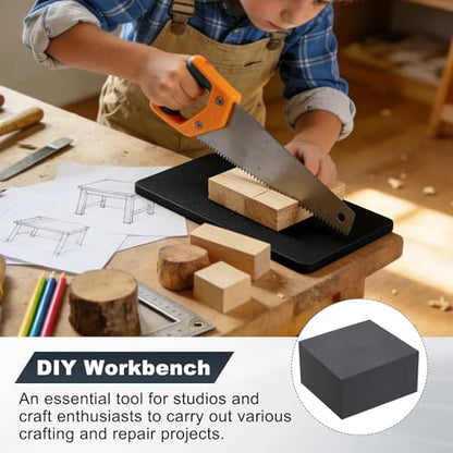 HARFINGTON Rubber Bench Block 2"x2"x1.2" Black Rubber Stamping Block Square Anti Vibration Pads for Jewelry Making Hammering Shaping Chasing Flattening Metals - size: 2"x2"x1.2"