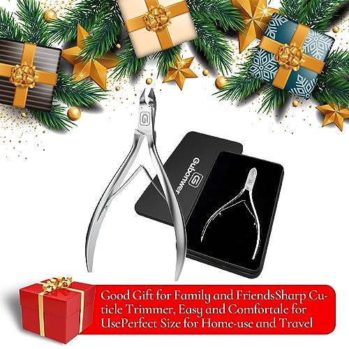 Cuticle Trimmer 3/4 Jaw Extremely Sharp Cuticle Nippers Scissors Stainless Steel Clippers Cutter Remover Pedicure Manicure Nail Tool, cuticle pusher (Cuticle Nippers/Silver-b) - color: Cuticle Nippers/Silver-b