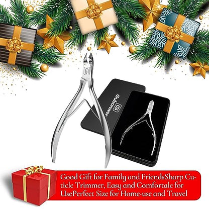 Cuticle Trimmer 3/4 Jaw Extremely Sharp Cuticle Nippers Scissors Stainless Steel Clippers Cutter Remover Pedicure Manicure Nail Tool, cuticle pusher (Cuticle Nippers/Silver-b) - color: Cuticle Nippers/Silver-b