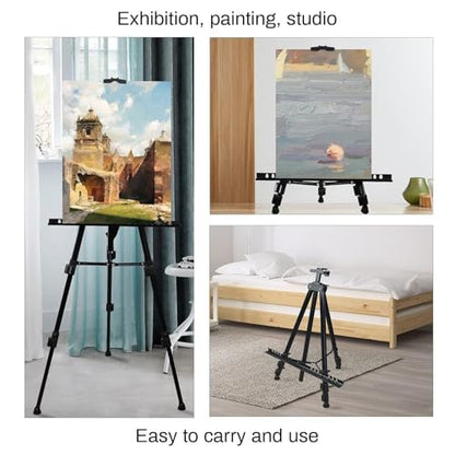 RRFTOK Art Painting Display Easel Stand,72Inches Adjustable Easels for Painting Canvases Height from 22-72”for Table-Top/Floor Paint and Displaying,Black - 3-Pack. - style: 72B 3-pack