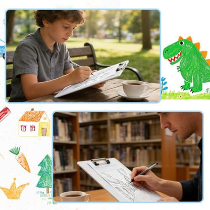 10 Pcs Back to School Writing Slant Boards with Stand, Adjustable Desktop Whiteboard, Dry Erase Clipboard, Reusable Handwriting Practice for Reading, Writing, Drawing and Studying
